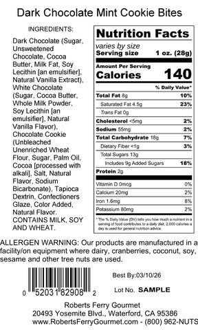 Dark Chocolate Mint Cookie Bites