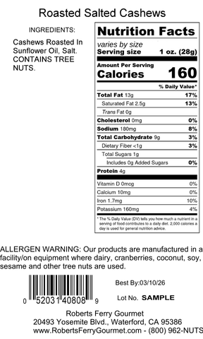 Roasted & Salted Cashews