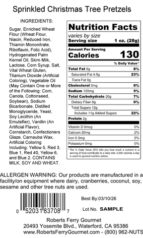 Sprinkled Christmas Tree Pretzels